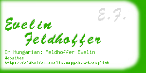 evelin feldhoffer business card